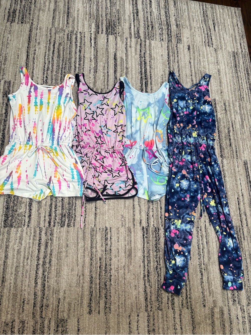 Girls size 7 pixielane romper set of 4